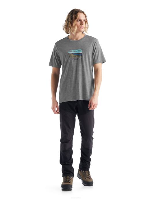 Icebreaker Heren merino tech lite ii trailhead T-shirt met korte mouwenmetro heide XXNJ474 kleding