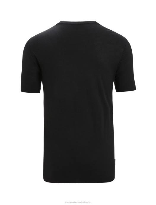 Icebreaker Heren merino tech lite ii trailhead T-shirt met korte mouwenzwart XXNJ14 kleding