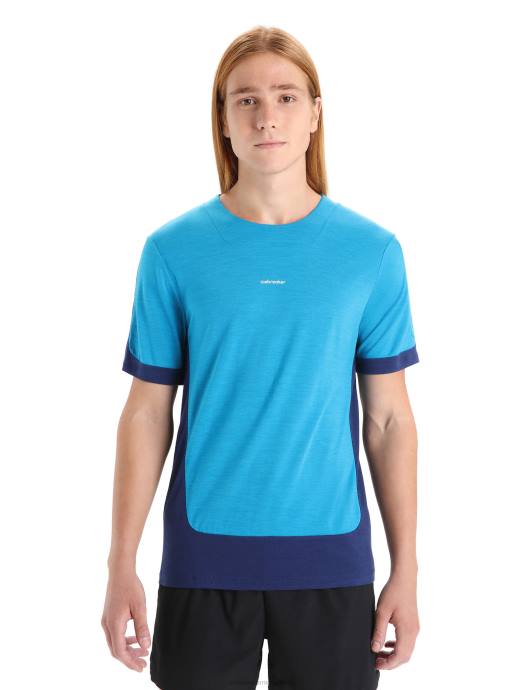 Icebreaker Heren zoneknit merino t-shirt met korte mouwengeoblauw/koninklijke marine XXNJ71 kleding