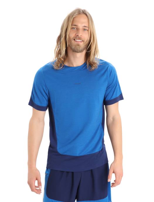 Icebreaker Heren zoneknit merino t-shirt met korte mouwenlazuriet/koninklijke marine XXNJ401 kleding