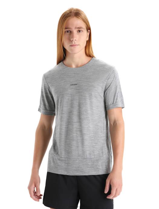 Icebreaker Heren zoneknit merino t-shirt met korte mouwenmetro heide XXNJ72 kleding