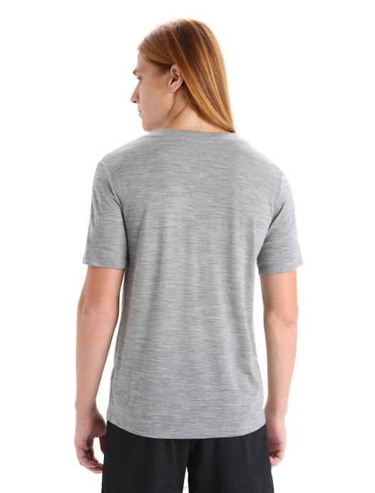 Icebreaker Heren zoneknit merino t-shirt met korte mouwenmetro heide XXNJ72 kleding