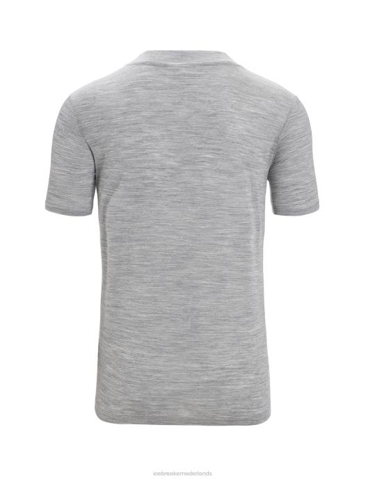 Icebreaker Heren zoneknit merino t-shirt met korte mouwenmetro heide XXNJ72 kleding