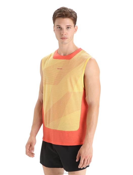 Icebreaker Heren zoneknit merino tank geodetischzomer/levendige aarde XXNJ68 kleding