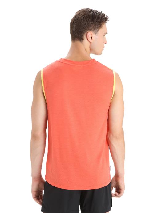 Icebreaker Heren zoneknit merino tank geodetischzomer/levendige aarde XXNJ68 kleding