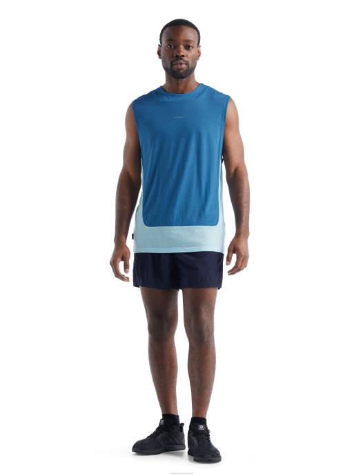 Icebreaker Heren zoneknit merino tanktopazul/waas XXNJ490 kleding