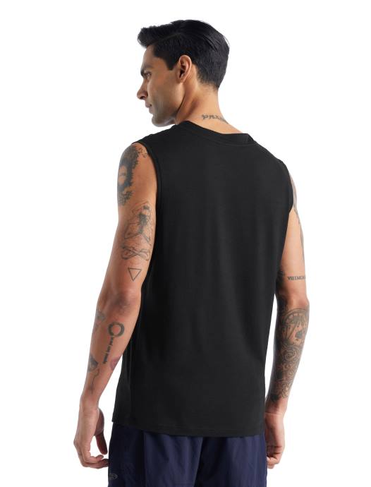 Icebreaker Heren zoneknit merino tanktopzwart XXNJ491 kleding