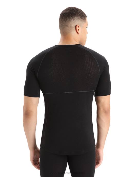 Icebreaker Heren bodyfitzone merino 150 zone thermotop met korte mouwen en ronde halszwart XXNJ164 kleding