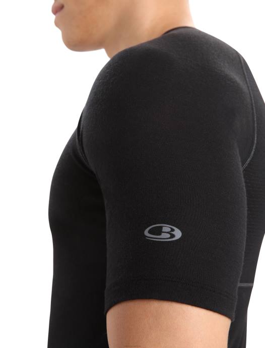 Icebreaker Heren bodyfitzone merino 150 zone thermotop met korte mouwen en ronde halszwart XXNJ164 kleding