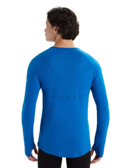 Icebreaker Heren bodyfitzone merino 150 zone thermotop met lange mouwen en ronde halslazuriet XXNJ440 kleding