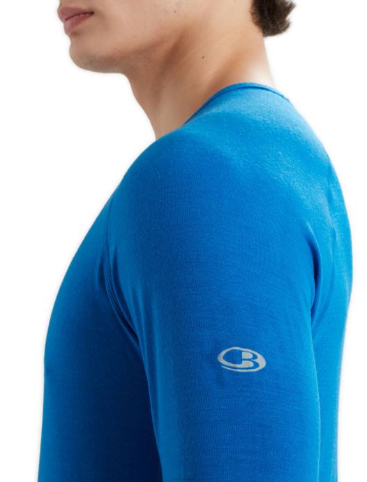 Icebreaker Heren bodyfitzone merino 150 zone thermotop met lange mouwen en ronde halslazuriet XXNJ440 kleding