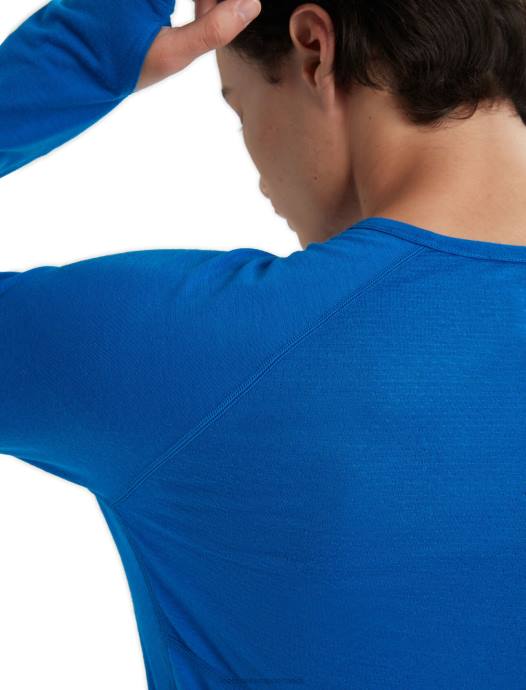 Icebreaker Heren bodyfitzone merino 150 zone thermotop met lange mouwen en ronde halslazuriet XXNJ440 kleding