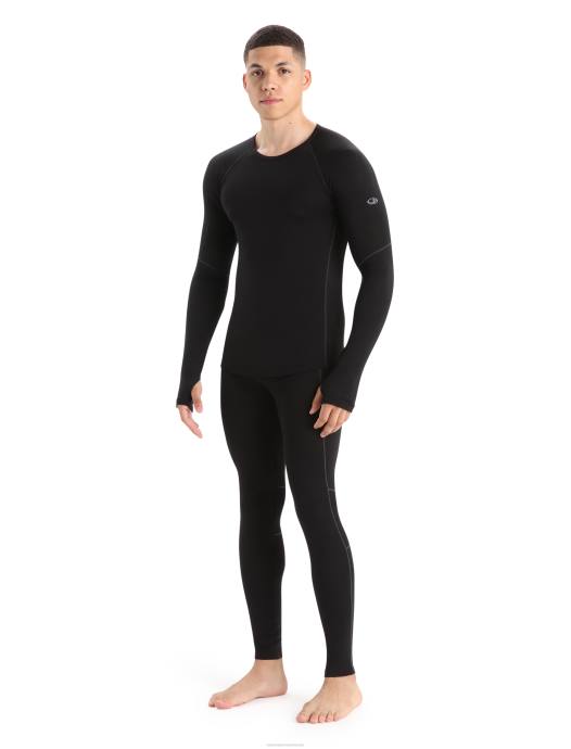 Icebreaker Heren bodyfitzone merino 150 zone thermotop met lange mouwen en ronde halszwart XXNJ173 kleding