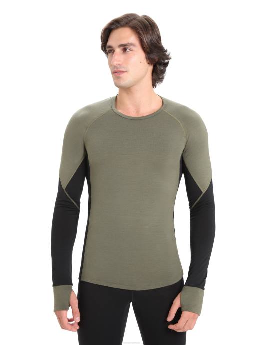 Icebreaker Heren bodyfitzone merino 260 zone lange mouw crewe thermische topgeladen/zwart XXNJ437 kleding