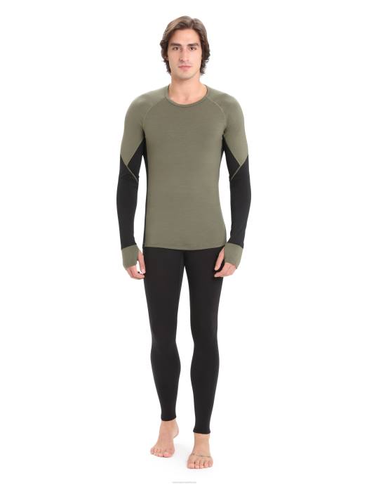 Icebreaker Heren bodyfitzone merino 260 zone lange mouw crewe thermische topgeladen/zwart XXNJ437 kleding