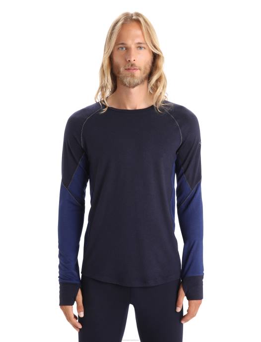 Icebreaker Heren bodyfitzone merino 260 zone lange mouw crewe thermische topmiddernacht marine/koninklijke marine XXNJ436 kleding