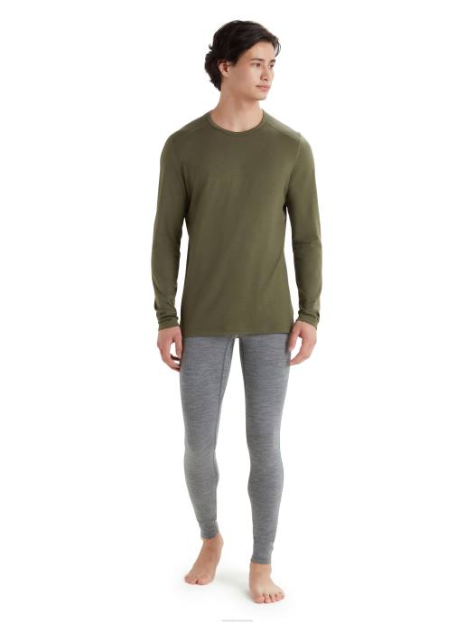 Icebreaker Heren merino 200 oasis thermotop met lange mouwen en ronde halsladen XXNJ136 kleding