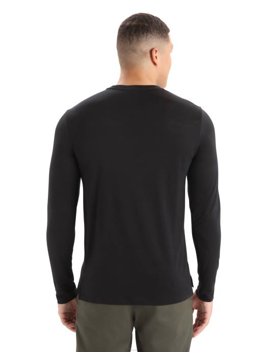 Icebreaker Heren merino sphere ii T-shirt met lange mouwenzwart XXNJ187 kleding