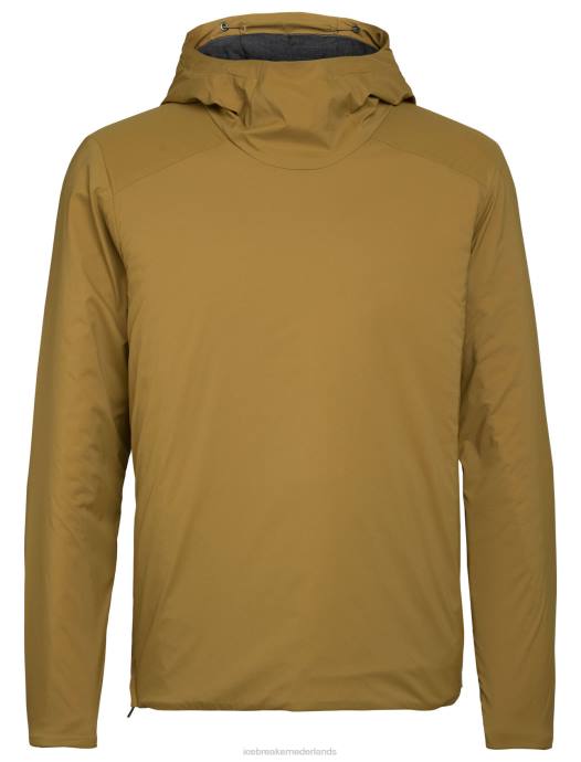 Icebreaker Heren merinoloft westernly pullover met lange mouwen en capuchonkerrie XXNJ497 kleding