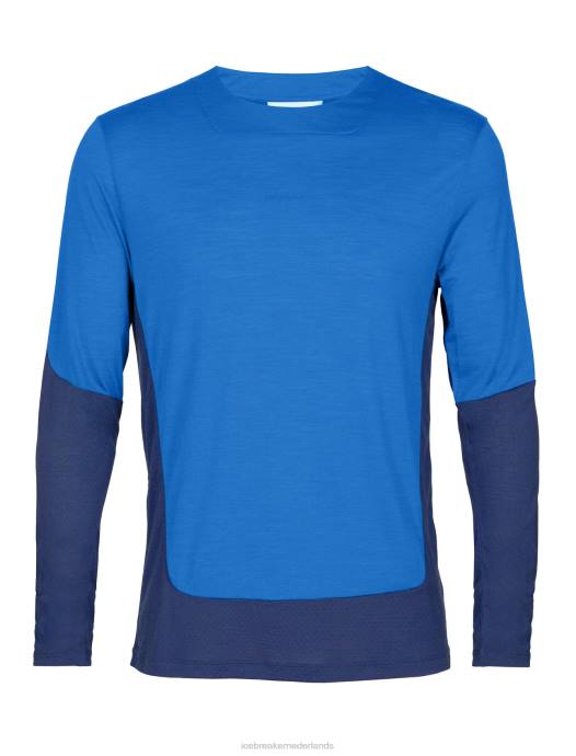 Icebreaker Heren zoneknit merino t-shirt met lange mouwenlazuriet/koninklijke marine XXNJ200 kleding