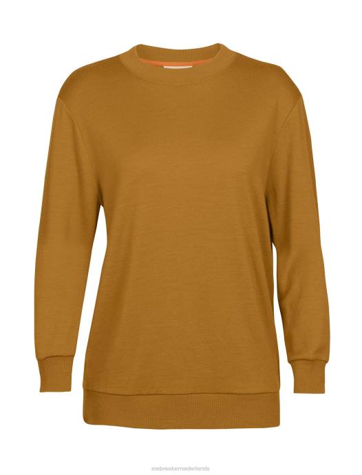 Icebreaker vrouwen Merino crush sweatshirt met lange mouwenkruidnagel XXNJ905 kleding