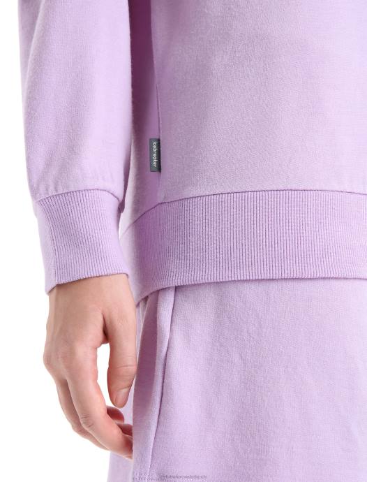 Icebreaker vrouwen Merino crush sweatshirt met lange mouwenpaarse blik XXNJ708 kleding