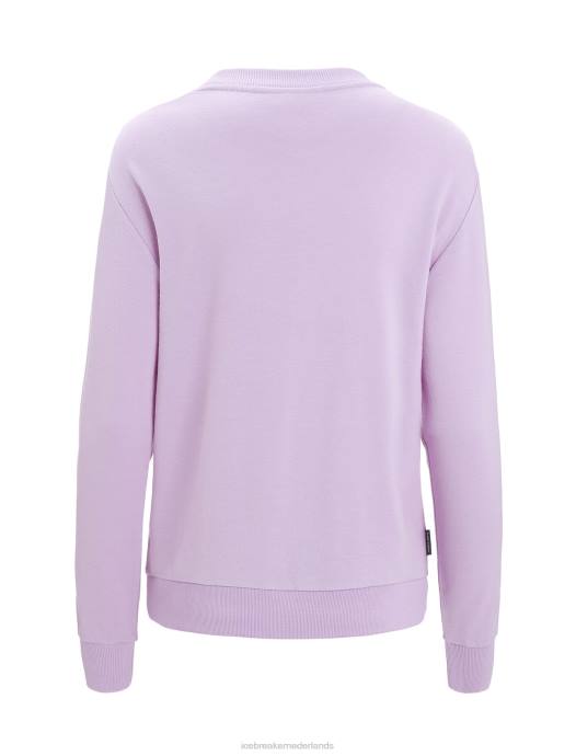 Icebreaker vrouwen Merino crush sweatshirt met lange mouwenpaarse blik XXNJ708 kleding