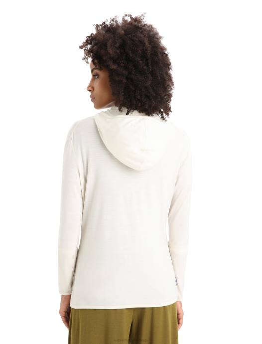 Icebreaker vrouwen merino graanschuur hoodie met lange mouwen en ritskrijt XXNJ717 kleding