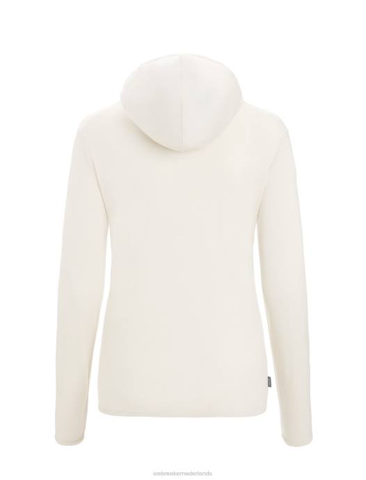 Icebreaker vrouwen merino graanschuur hoodie met lange mouwen en ritskrijt XXNJ717 kleding