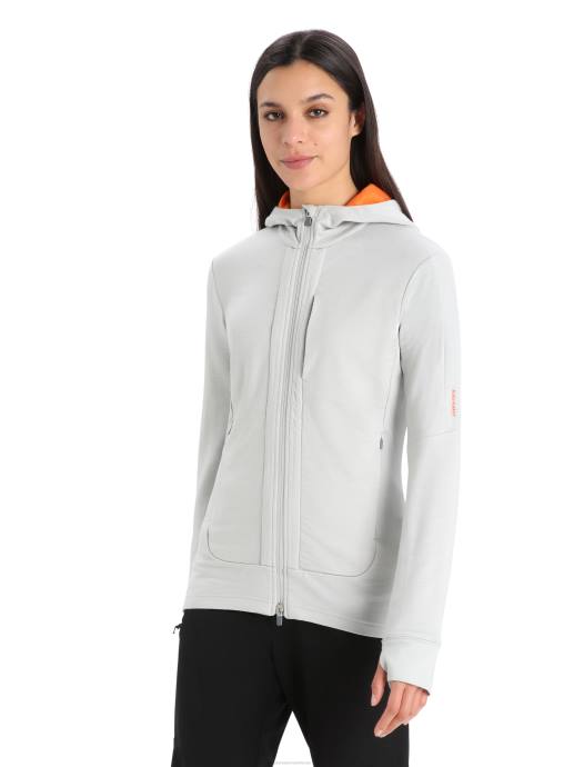 Icebreaker vrouwen merino quantum iii hoodie met rits en lange mouwenether/flits XXNJ897 kleding