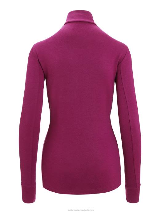 Icebreaker vrouwen merino quantum iii jack met rits en lange mouwenga bes XXNJ715 kleding