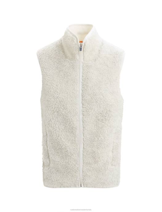 Icebreaker vrouwen realfleece merino hoogpolig vestecru heide XXNJ677 kleding