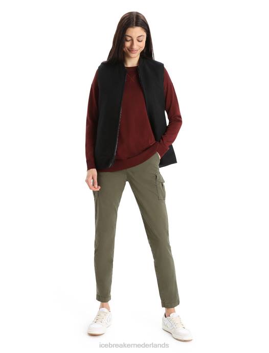 Icebreaker vrouwen city ​​label shell+ merino 4-in-1 parkazwart XXNJ686 kleding