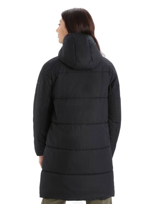 Icebreaker vrouwen merinoloft collingwood ii 3q jack met capuchonzwart XXNJ685 kleding