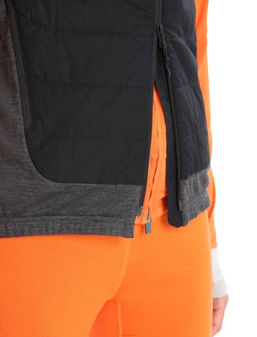 Icebreaker vrouwen merinoloft vestzwart/jet heide XXNJ681 kleding