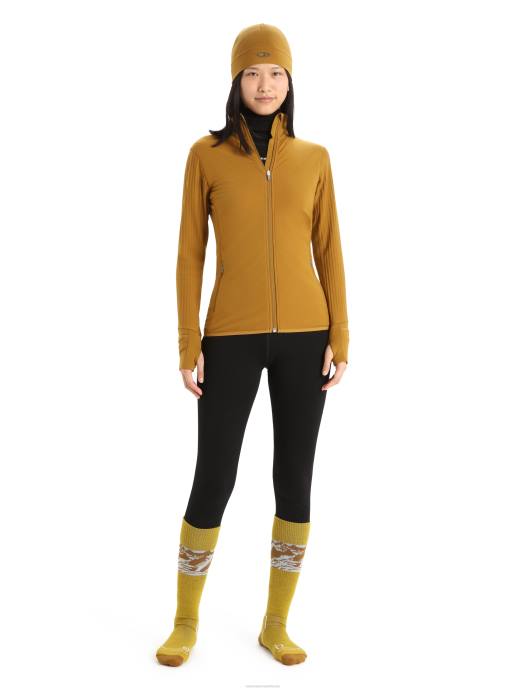 Icebreaker vrouwen realfleece merino afdaalder jack met lange mouwen en ritskruidnagel XXNJ869 kleding