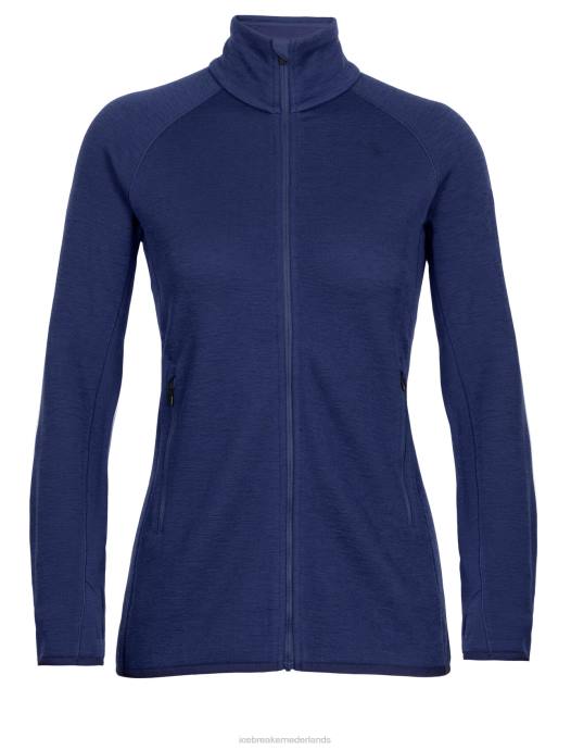 Icebreaker vrouwen realfleece merino elemental jack met lange mouwen en ritsKoninklijke Marine XXNJ902 kleding