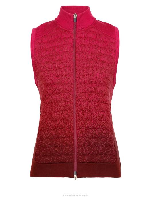 Icebreaker vrouwen zoneknit merino geïsoleerd vest in de dieptekers/espresso XXNJ884 kleding