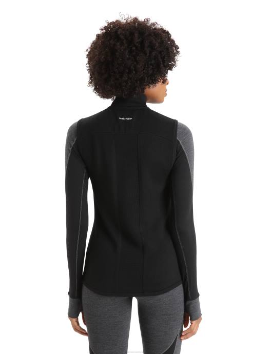 Icebreaker vrouwen zoneknit merino geïsoleerd vestzwart XXNJ684 kleding