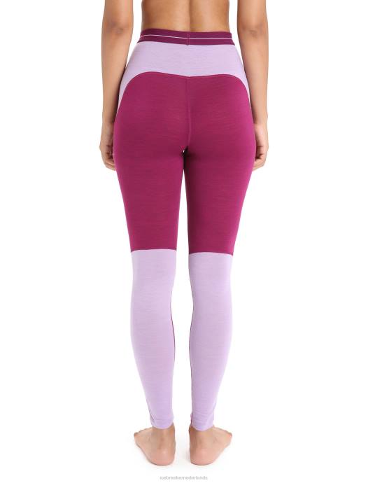 Icebreaker vrouwen 125 zoneknit merino thermische leggingga voor bes/paarse blik XXNJ593 kleding