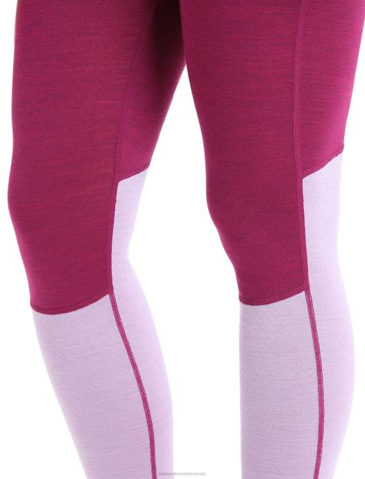 Icebreaker vrouwen 125 zoneknit merino thermische leggingga voor bes/paarse blik XXNJ593 kleding