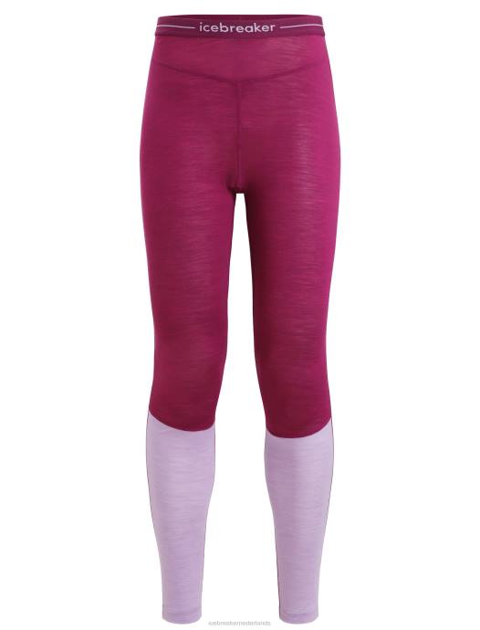 Icebreaker vrouwen 125 zoneknit merino thermische leggingga voor bes/paarse blik XXNJ593 kleding