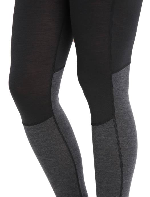 Icebreaker vrouwen 125 zoneknit merino thermische leggingzwart/jet heide XXNJ592 kleding