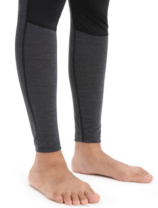 Icebreaker vrouwen 125 zoneknit merino thermische leggingzwart/jet heide XXNJ592 kleding