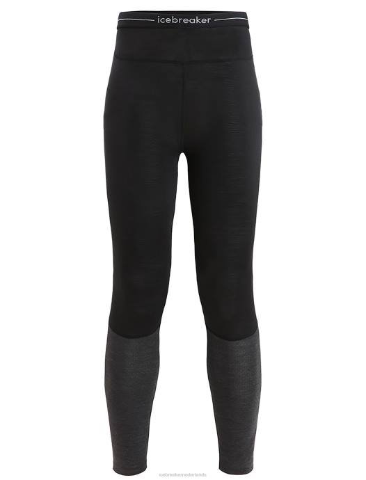 Icebreaker vrouwen 125 zoneknit merino thermische leggingzwart/jet heide XXNJ592 kleding