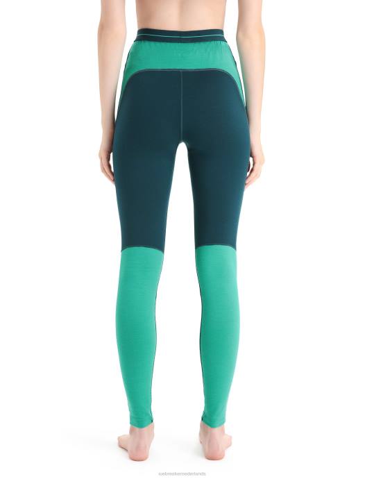 Icebreaker vrouwen 200 zoneknit thermische legging van merinowolgroene glorie/fris XXNJ583 kleding