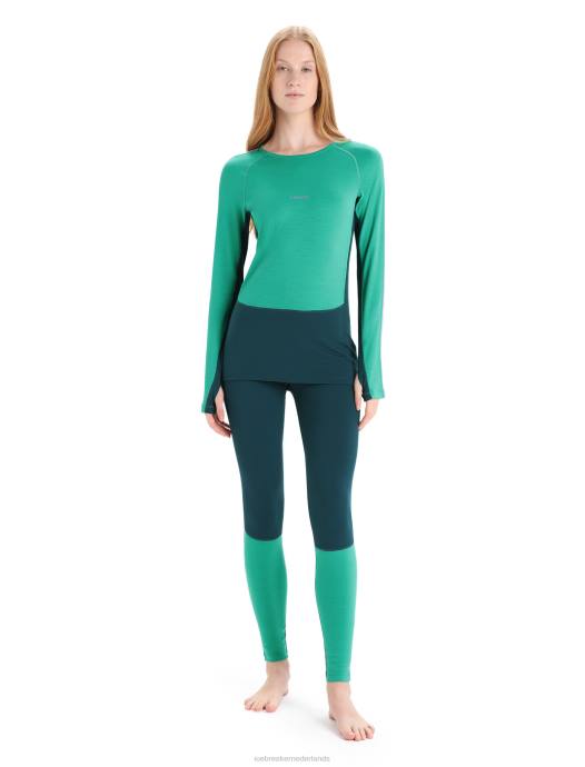 Icebreaker vrouwen 200 zoneknit thermische legging van merinowolgroene glorie/fris XXNJ583 kleding