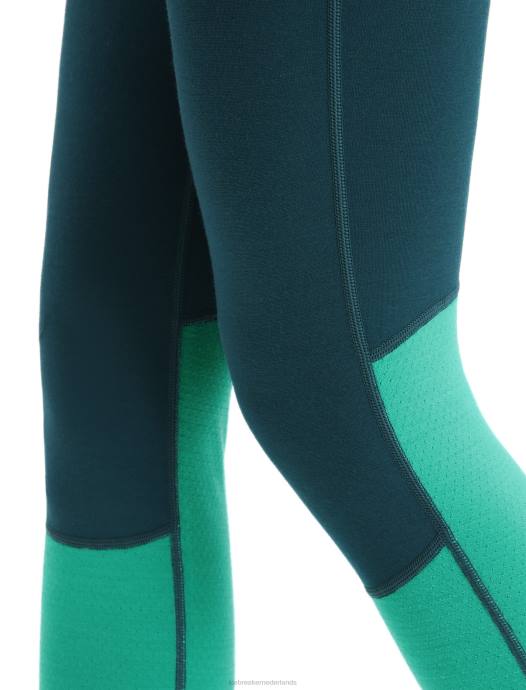 Icebreaker vrouwen 200 zoneknit thermische legging van merinowolgroene glorie/fris XXNJ583 kleding