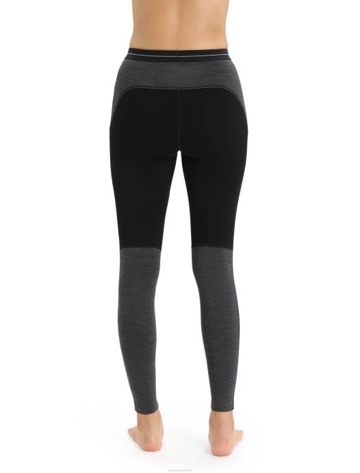 Icebreaker vrouwen 200 zoneknit thermische legging van merinowolzwart/jet heide XXNJ582 kleding