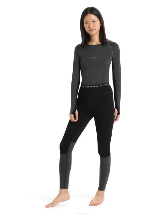 Icebreaker vrouwen 200 zoneknit thermische legging van merinowolzwart/jet heide XXNJ582 kleding